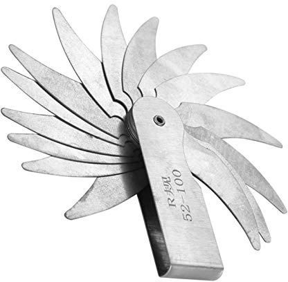 Radiuslehre, Edelstahl Radiusrundungslehre Externes internes konkaves konvexes Messwerkzeug zum Messen des Radius(R52-100MM)