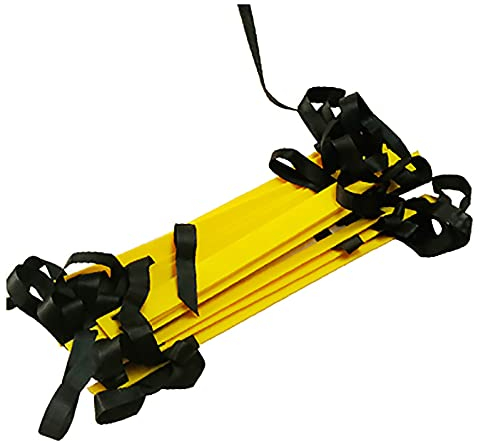 Beweglichkeitsleiter Verstellbare Beweglichkeitsleiter, Sport-Fitness-Trainingsset,FitnessFootwork-Sportgeräte,für Kinder-/Erwachsenentraining,mit Tasche(Size:8m)
