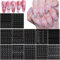 12 Feuilles Pochoirs en Vinyle Pour Nail Art, HOINCO Papillon Fleur Lune Étoile Coeur Croix Français Ongles Autocollants Modèle D'impression Pochoir Outil DIY Nail Art Décorations