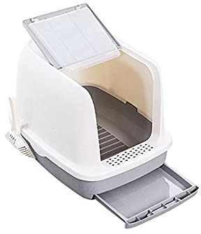 Caja de Arena para Gatos La caja de arena de gato está totalmente cerrada, bandeja de bastilla de gato de tipo Cajón a prueba de salpicaduras con mango, inodoro for gatos, bandeja for gatos, fácil de