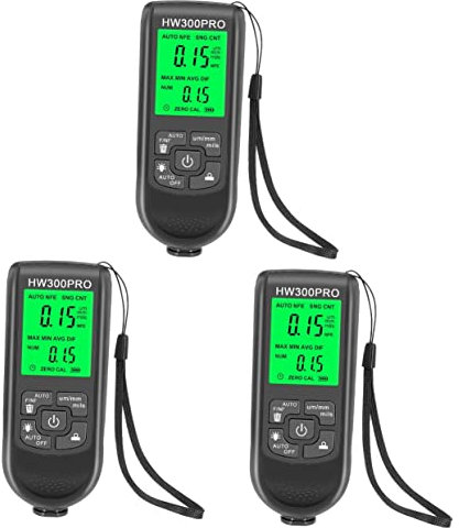 DOITOOL 3pcs Digital Paint Thickness Gauge Car Coating Depth Paint Film Thickness Tester