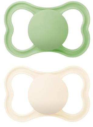 MAM Air Schnuller 6-16 Monate, 2er Set, creme/grün