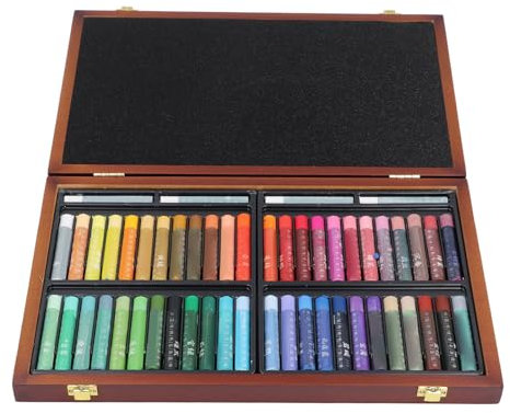 Pastel de Aceite Suave para Artistas, 48 ​​colores, Bolígrafos de Pintura Al óleo, Pasteles, Caja de Madera, Aula Profesional en Casa para Artistas Principiantes