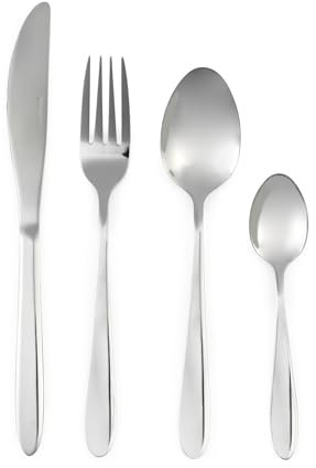 Progress BW13655EU7 Juego de cubiertos de 24 piezas - de acero inoxidable de California para 6 personas, cubiertos de cuchillos y tenedores, cuchillos de seguridad para lavavajillas