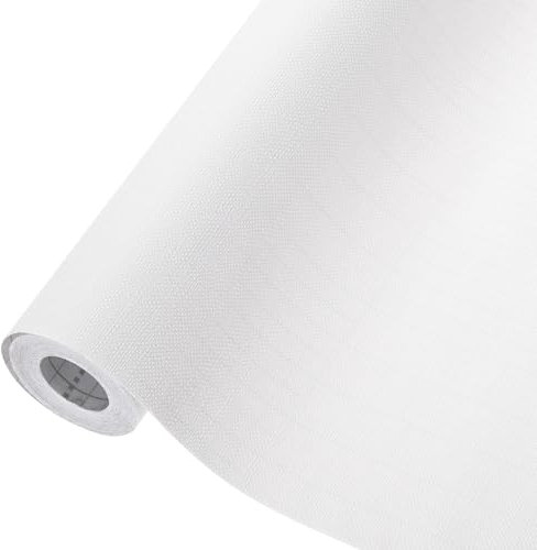 Sourcing Map Papel tapiz autoadhesivo para despegar y pegar, 15.7 x 197 pulgadas, texturizado, impermeable, para escritorio, armario, encimera, gabinete, color blanco