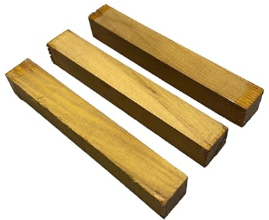 Oranger Des Osages, Lot De 3 Carrelets, 140x20x20mm, Bois Précieux Ideal Pour Le Tournage Sur Bois De Stylos, Lutherie, Instruments De Musique, Coutellerie, Manches De Couteaux, Sculpture, Bijouterie