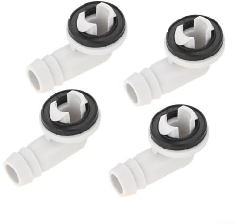 Efficient Plastic Air Conditioner AC Drain Hose Connector Elbow Fitting for Water Management (4pcs)