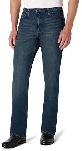 Amazon Essentials Jean Bootcut Coupe Droite à Faible Élasticité Homme, Teinté Foncé Délavé, 36W / 34L
