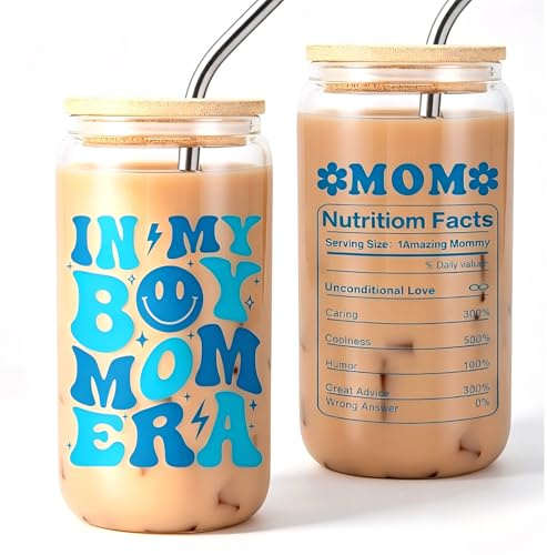 Ninivi Geschenk für Mutter, neue werdende Mutter, Muttertagsgeschenk, beste Müttergeschenk vom Sohn, zum Geburtstag, für werdende Mütter, Geschenke für Mutter, 473 ml Kaffeeglas