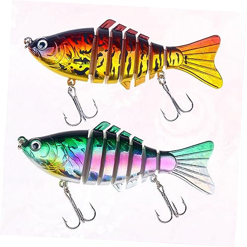 Supvox Angelköder 2-teiliges Set 15 6 G/10 cm Mehrteilige Köder Metallmaterial Und Reißfest Zum Angeln Zufälliger Stil