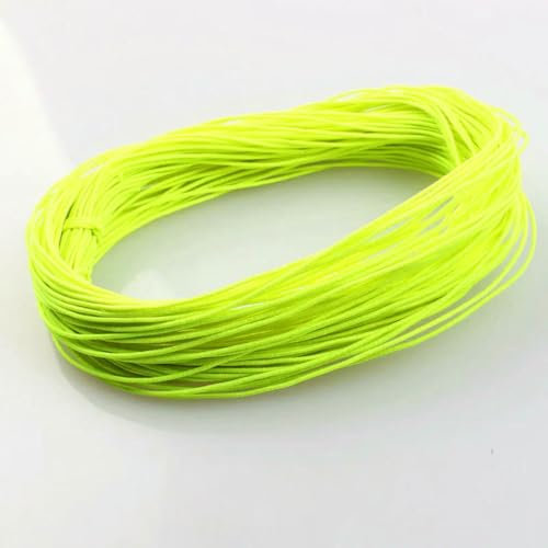Cordino elastico intrecciato da 1 mm, 24,0 m, per perline, tessuto elasticizzato, cordini per la creazione di gioielli, 23 colori - verde fluorescente - 1 mm x 24,0 metri