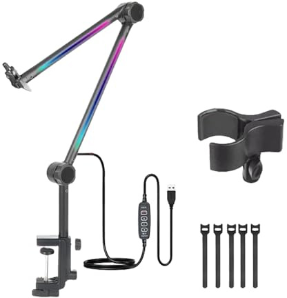 High Performance Microphone Stand Boom Arm Desktop Microphone Stand for Most MIC Easy Installation Microphone Boom Arm with Lightweight Adjustable Boom Arm