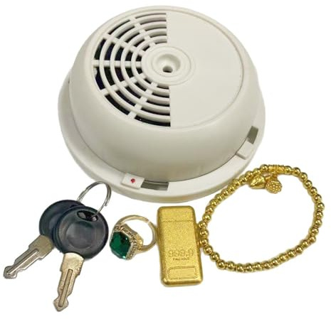 Boîte Secrète Pour Dissimuler Objets 11.5x11.5x4.5cm Coffre Fort De Détournement En Forme D'Alarme PP Coffre De Déviation En Métal Coffres Fort Caché Cachette Secrète Pour Clés Argent Liquide Montre