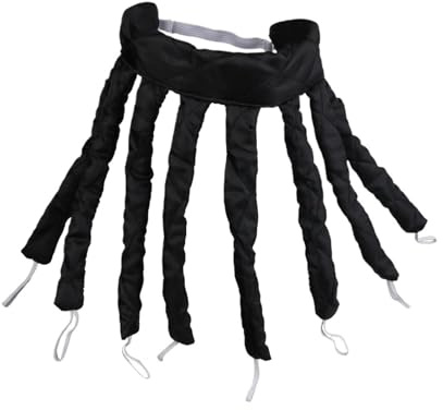 Fer à friser sans chaleur for cheveux faciles et rapides, bâtonnet de coiffure faire soi-même, boucles souples, ruban soie(BlacK)