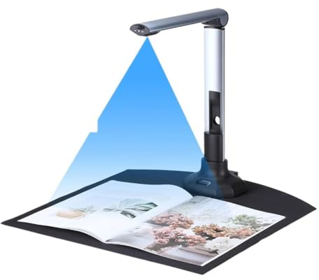 Buchscanner-Set, Lesegerät, Dokumentenkamera, Scanner, Bucherfassungsgerät, A3 HD mit LED for Ausweise, Bücher BK52
