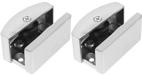 DOITOOL Shower Door Guides Simple Structure 2pcs Aluminium Alloy and Rubber Material for Sliding Glass Doors for Bathrooms and Bedrooms