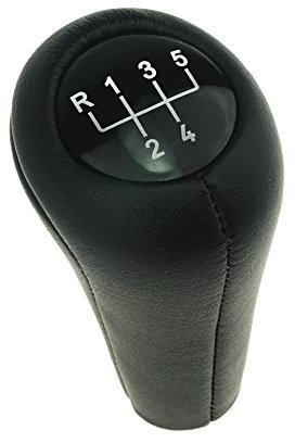 Do!LED, Pomello in pelle per leva del cambio con 5 marce, pezzo di ricambio Plug and Play, nero