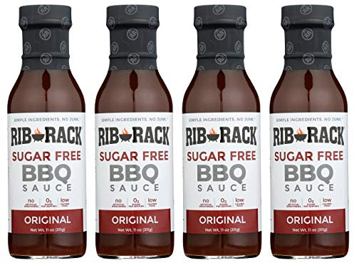 Rib Rack Original Sugar Free BBQ Sauce 11 oz (4 pack)