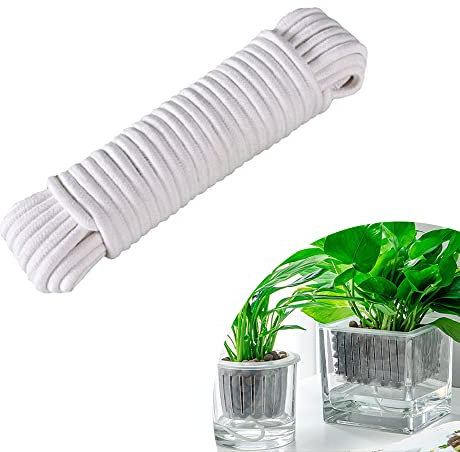 Pamtns Automatische Bewässerung Selbstbewässerung Docht Baumwolle Bewässerungsseil Kapillardochtschnur Tropfbewässerung Seil DIY Tropfbewässerung Waterer Urlaubsbewässerung Pflanzenbewässererung