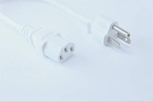OMNIHIL [UL Listed] White 8 Foot Long 3 Prong AC Power Cord Compatible with Rotel S14 Streaming Amplifier
