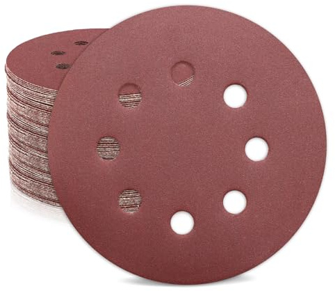 ZEHIQ 125mm Schleifpapier Set 50 Stk 8 Loch Klett 240 Körnung | 8 Loch Staubabsaugung, langlebiges Schleifen, schneller Klettwechsel, Schleifscheiben für Exzenterschleifer