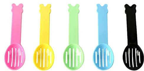 FONDOTIN 5stücke Hamster Sand Sieblöffel Körperreinigungslöffel Badesieblöffel Pet Bad Löffel Langlebiger Sandlöffel Für Hamster Körperreinigung Löffel