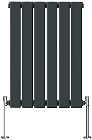 NRG Anthracite 600x408mm Horizontal Designer Radiator Single Column Flat Panel Central Heating Rads