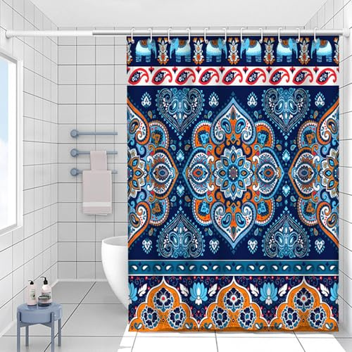 FAIRYGATE Duschvorhänge Wasserdicht Duschvorhang mit Duschvorhangringen wasserdichte und Schimmelresistent Badvorhang Badezimmer Badewannen Breite 180cm x Höhe 180cm B8617