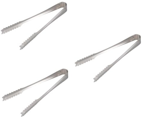 Cabilock 12 Stk Eiswürfelzange Eiswürfel-Clip- Buffetzange Miniatur Tontöpfe Brotklammern Suppenterrine mit Deckel Essenszange easy putz hochstihl lebensmittelzange aus edelstahl
