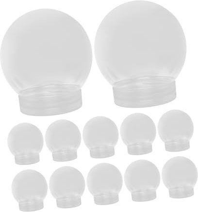 Cabilock Erstellen Sie Ihre Eigenen Schneekugeln 12-teiliges Schneekugel-Set Aus Kunststoff Schneekugeln in Großen Mengen Schneekugel Candy Globe Bastelprojekt