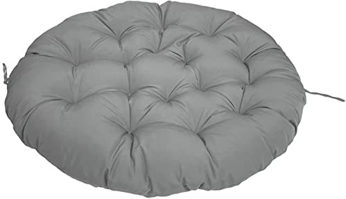 ZTGL Polster für Papasansessel, Rund Durchmesser 80-180 cm Dicke Wasserdicht Outdoor/Indoor, Bodenkissen Kissen für Gartenmöbel, Großer Sitzauflage Auflage für Papasan,Silver Grey,160x160cm