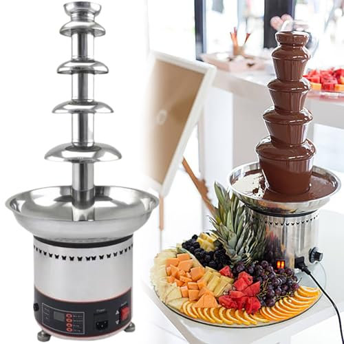 Kommersiell chokladfontänmaskin, chokladfontäner för bröllop och fester, chokladfontänmaskin för Queso, godis och likör,5tiers