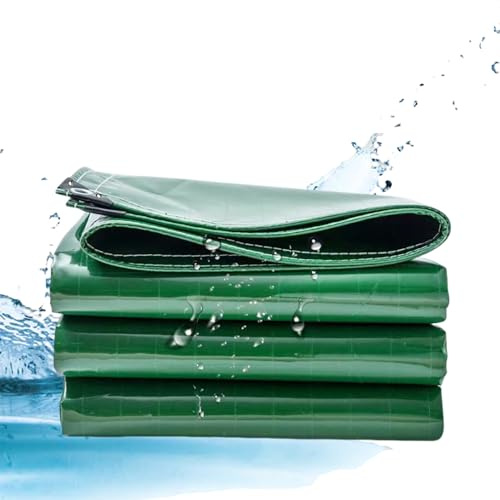 Telone impermeabile resistente, 1,5 x 41,5 m, copertura in tela resistente ai raggi UV, per esterni, camion, auto, barca, campeggio, legna da ardere, telone verde JXL11