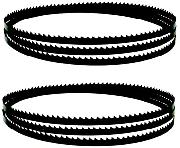 Lame for seghe a nastro Premium, 2 pezzi da 57 pollici x 3/8 pollici x 4 TPI, lama for seghe a nastro in carbonio, elevata efficienza di taglio, lame for seghe a nastro for il taglio del legno