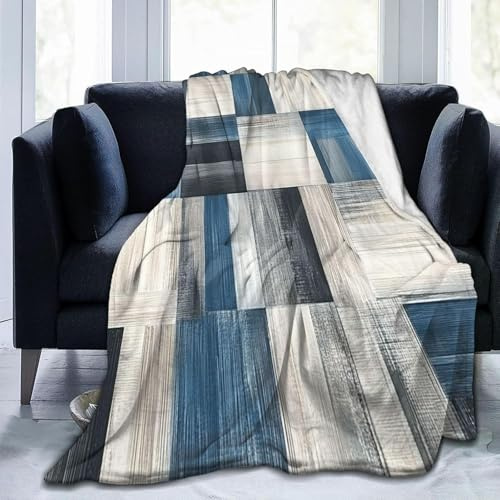 Manta Patchwork 150x200 cm Manta Polar de Franela Abstracto Geométrico para Sofa y Cama, Mantas Ligeras, Caliente y Transpirable, Todas Las Estaciones A-1332
