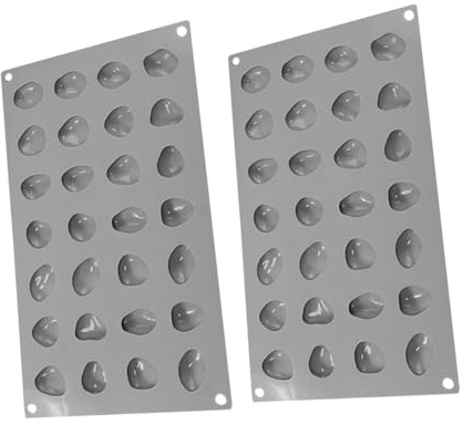 Cabilock Silicone Chocolate Molds Easy to Wash and Store 2pcs 28 Cavity Pebble Rock Shaped Baking Tool, Dishwasher Friendly for Baking and Kitchen Use