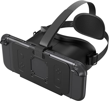 VR-Headset für Switch 2 2025, Switch 2 Virtual Boy VR-Brille mit verstellbaren HD-Gläsern und bequemen Kopfbändern mit breiter Polsterung, Labo VR Kit 3D-Brille für Switch 2 Zubehör, Schwarz