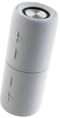INTEMPO Aria Duo Wireless Speaker, Bluetooth 6.0, 20 W, Magnetic | TWS Mode, 2400 mAh Battery, USB-C Charging, IPX4 Splash Resistant, Grey Fabric Finish, Silicone Carry Handle