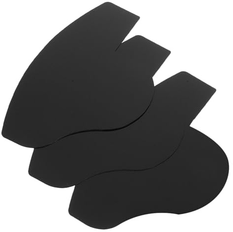 Bartschablone für Männer 3 Stück Pvc Schwarz für Haarfaserspray | Haaransatz Designkarte, Optimiert Bartdichte, Formstabil und Wiederverwendbar