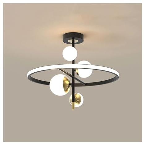Candelabros, LED Moderno Inspirado en Satélite Artificial para Liviroom Dormitorio Estudio Diniroom, Base E14 + Fuente de Luz Led/Luz Blanca/40Cm