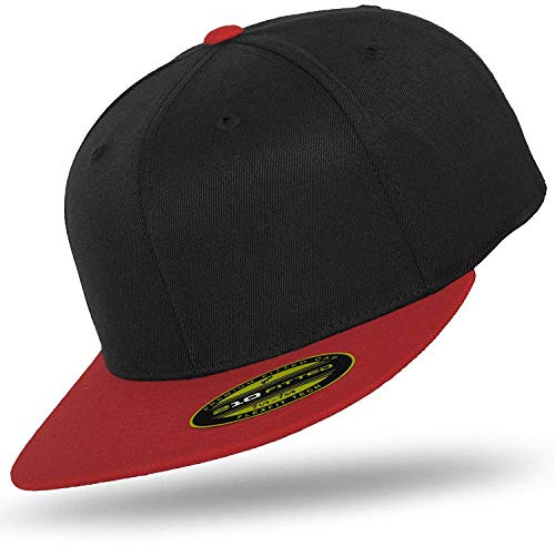 Flexfit Original Premium 210 Fitted Cap Kappe im Bundle mit UD Skull Bandana in vielen Farben