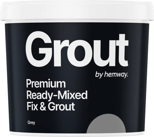 Hemway - Premium Ready-Mixed Grout & Fix Adhesive 4.5 Kg / 2.5 L - Grey | Fast-Drying & Water-Resistant Floor, Wall & Tile Grouting