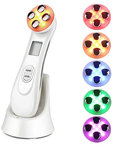 Yofuly Radiofrecuencia Facial Profesional y corporal Aparato, 5 Modos de Terapia de luz LED, Aparato Facial aparato Radiofrecuencia, Antiarrugas, Anti-envejecimiento, Limpieza Profunda,