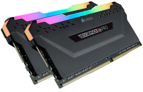 Corsair Vengeance RGB PRO 16 GB (2 x 8GB) DDR4 3200 MHz C16 XMP 2.0, AMD Optimised Enthusiast RGB LED Illuminated Memory Kit, Black