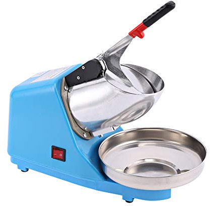 SSCYHT Tritaghiaccio Elettrico Macchina per Ghiaccio Tritata Rasoi Maker per Cono Neve 143 Libbre/Ora Utilizzato per Preparare Cocktail Mojito Smoothie Granita, Home Bar Commerciale,Blu