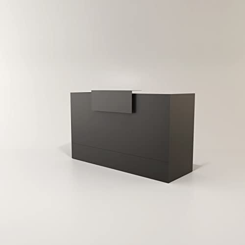 MOSTRADOR Moderno Color Grafito con Mesa DE Trabajo Desde 120 A 200 CM. DE Ancho X60 Hondo X100 CM. DE Alto. Fabricado EN ESPAÑA. (120)