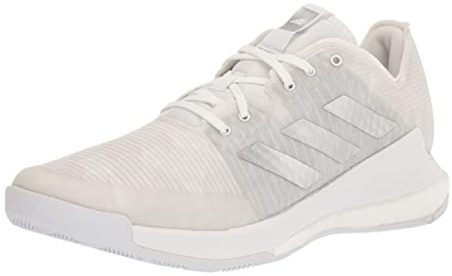 Adidas Damen Crazyflight Schuhe Hallenturnschuh, Weiß, Silber, Metallic-Weiß, 46 2/3 EU