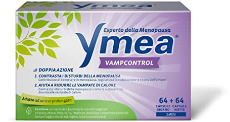 Ymea Vamp Control Integratore Alimentare - Compresse Multivitaminiche per una Progressiva Riduzione delle Vampate di Calore - 128 Capsule