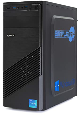 SIMPLETEK Ordinateur de bureau Core i3 3,10 GHz Windows 10 Pro 16 Go RAM SSD 2 To | Ordinateur fixe pour bureau scolaire, travail et usage quotidien