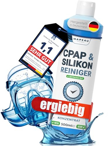 Reiniger für CPAP-Maske und CPAP-Schlauch 1000ml Konzentrat Reiniger Schläuche Silikon Kunststoff, Silikonreiniger hochergiebig